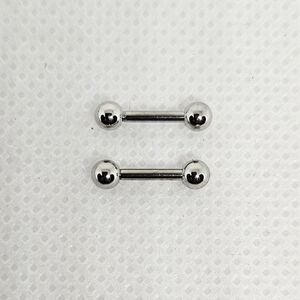 2 Surgical Steel  Barbell 16GA-1.2MM  Length 1/4"-6MM  Ball 3MM Body Jewelry